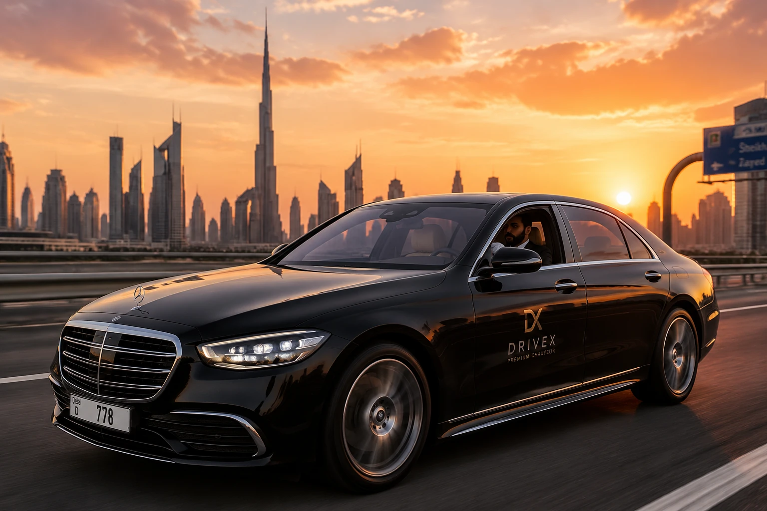 car rental with driver in dubai