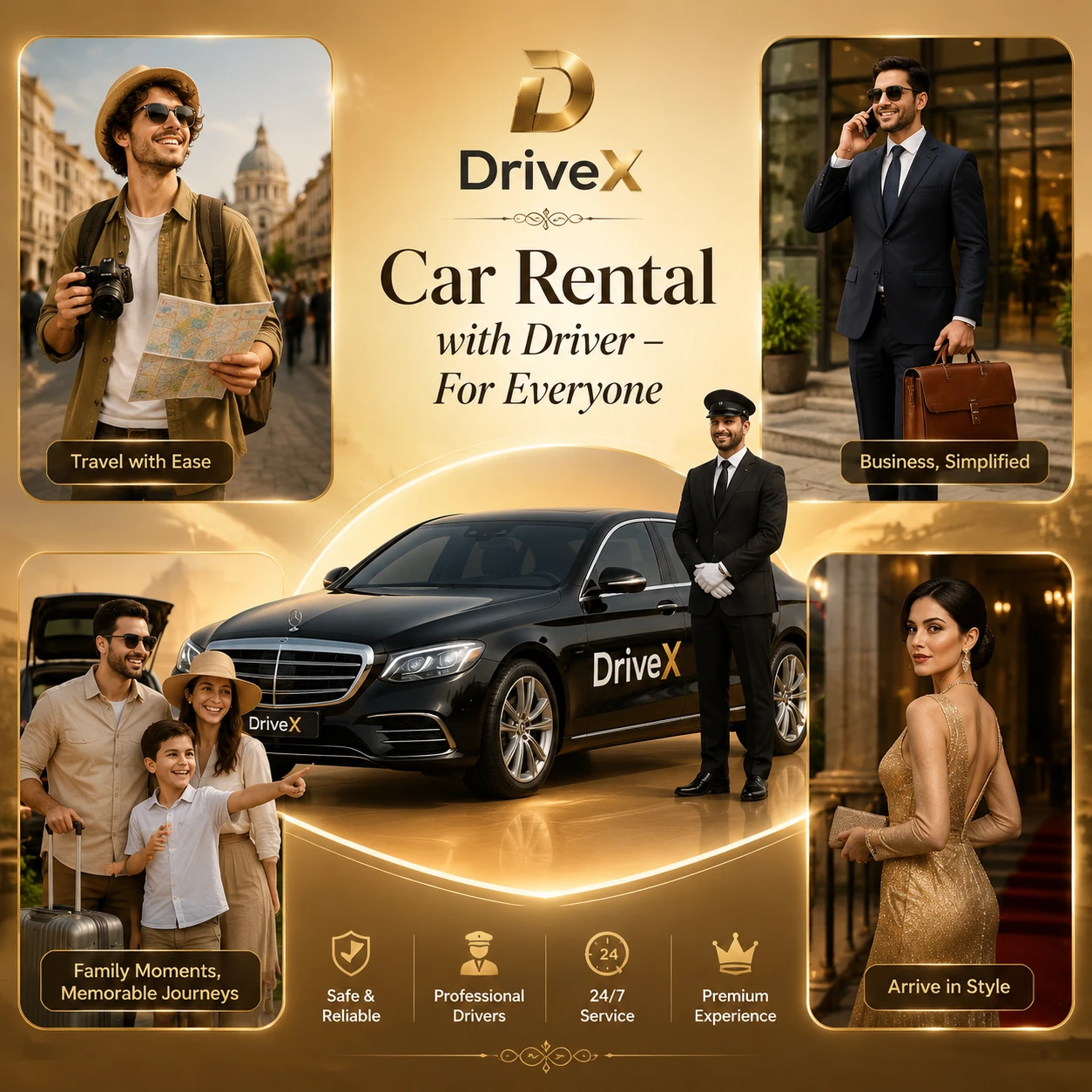 car rental with driver in dubai