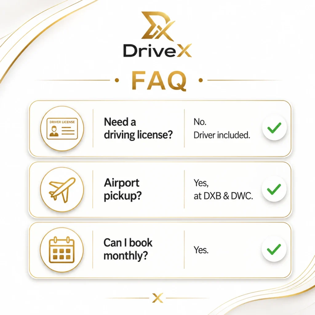 car rental with driver in dubai