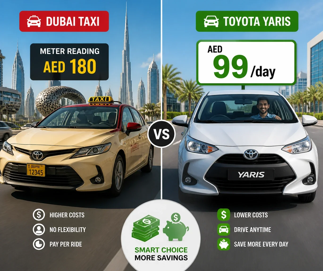taxi vs carrental