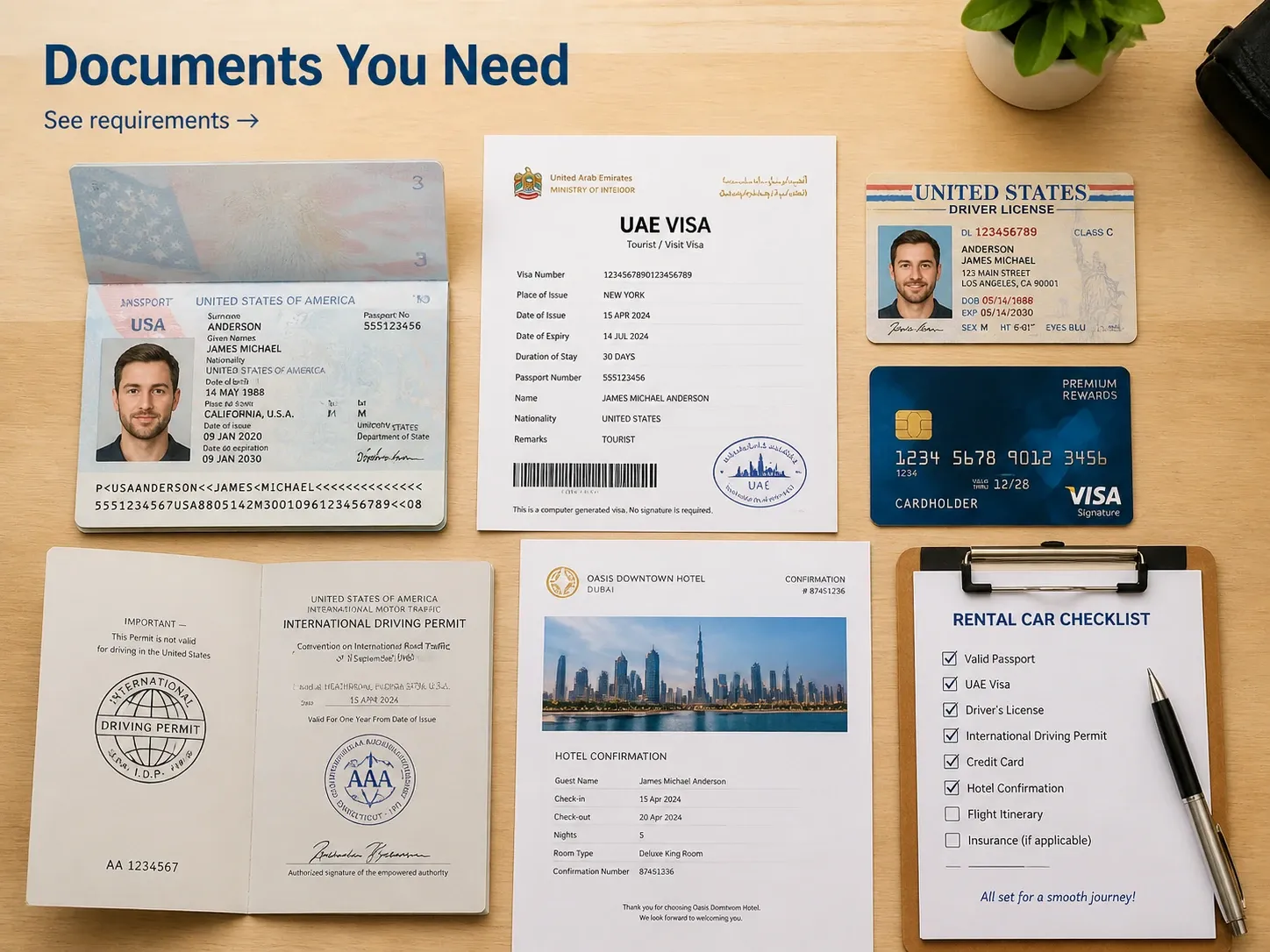 Car Rental Documents in Dubai