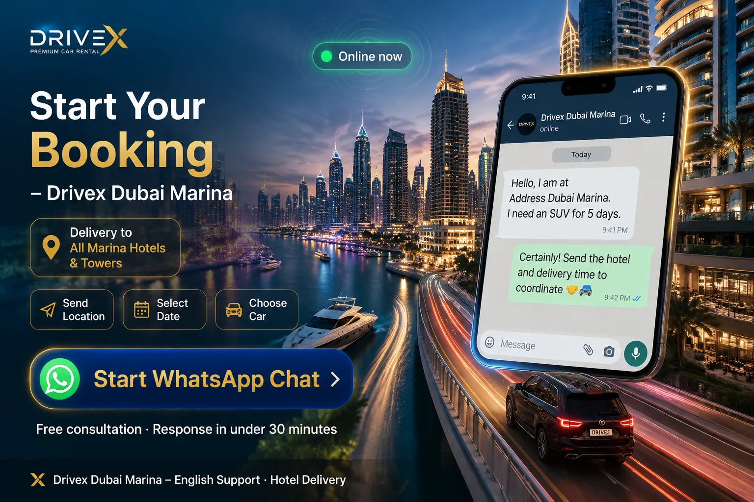 Car Rental in Dubai Marina