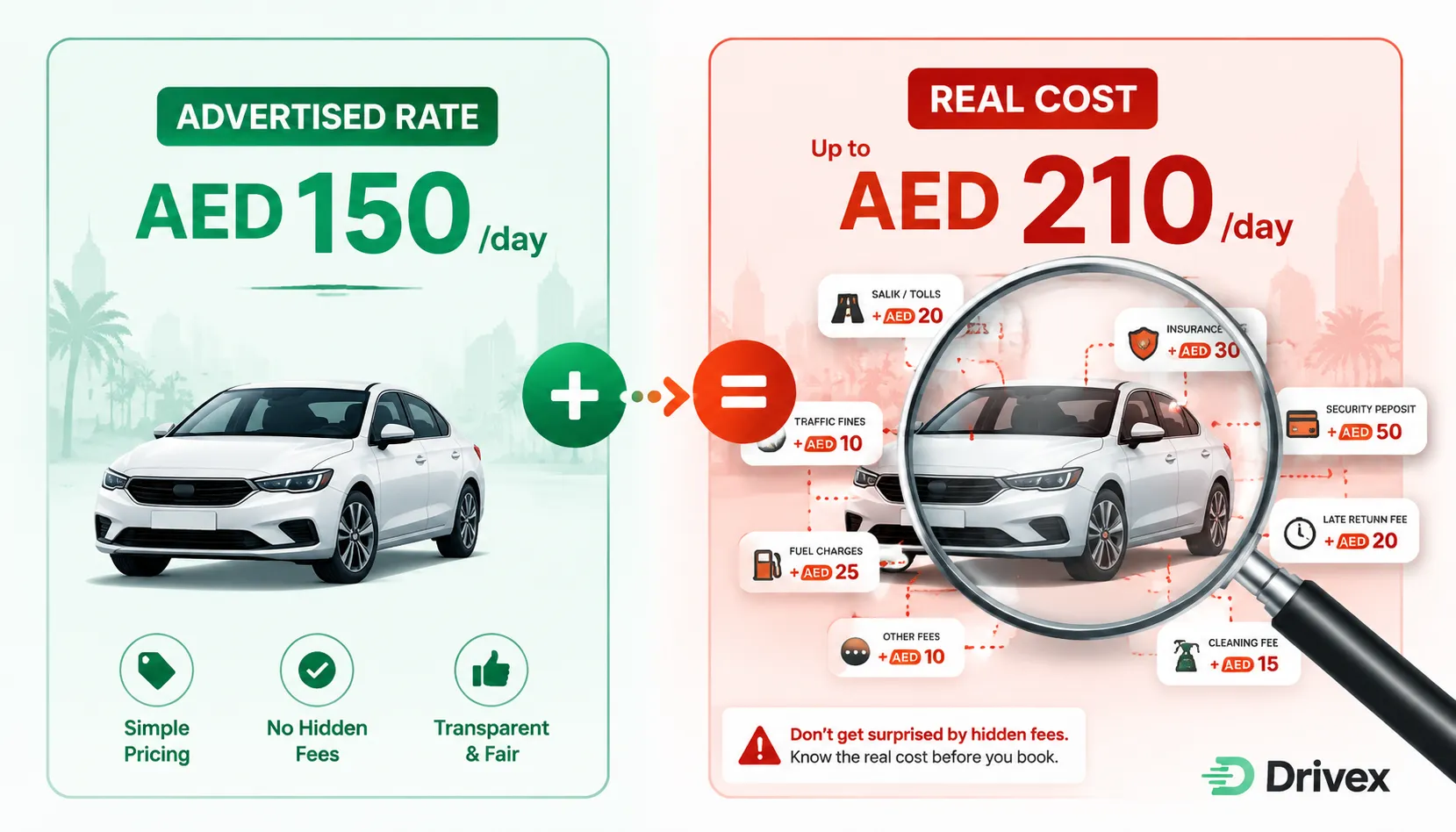 Hidden Costs of Renting a Car in Dubai