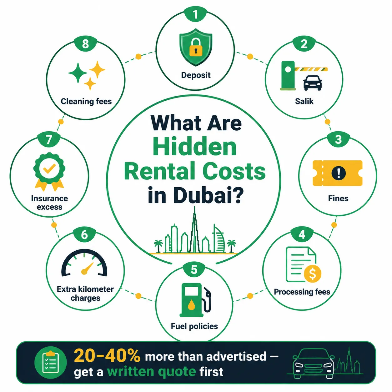 Hidden Costs of Renting a Car in Dubai