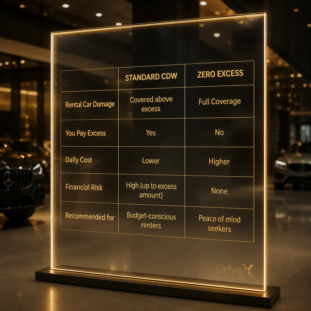 Rental Car Insurance in Dubai