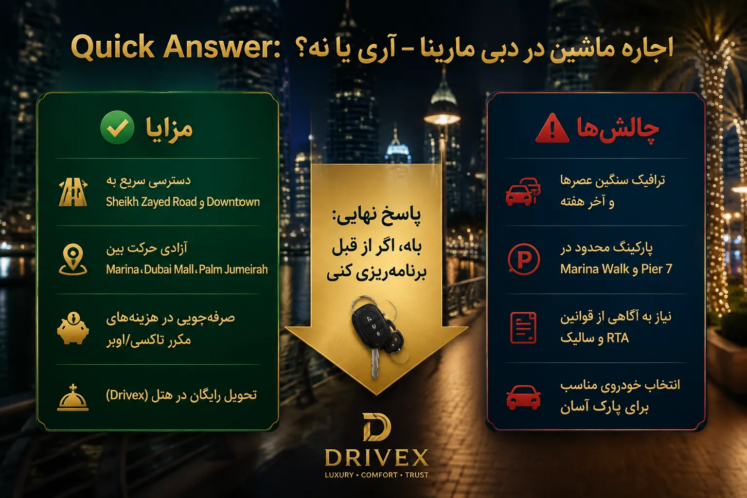 اجاره ماشین در دبی مارینا