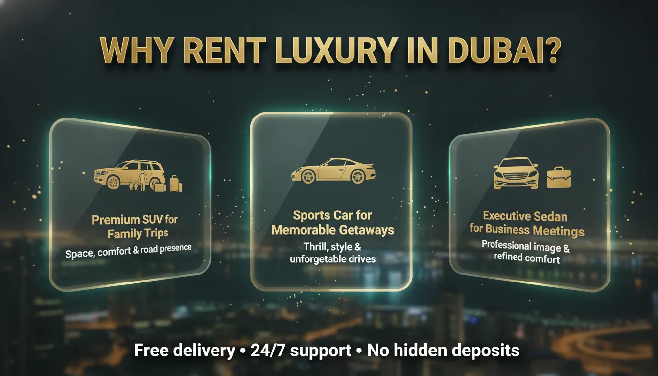 Why rent a luxury car in Dubai