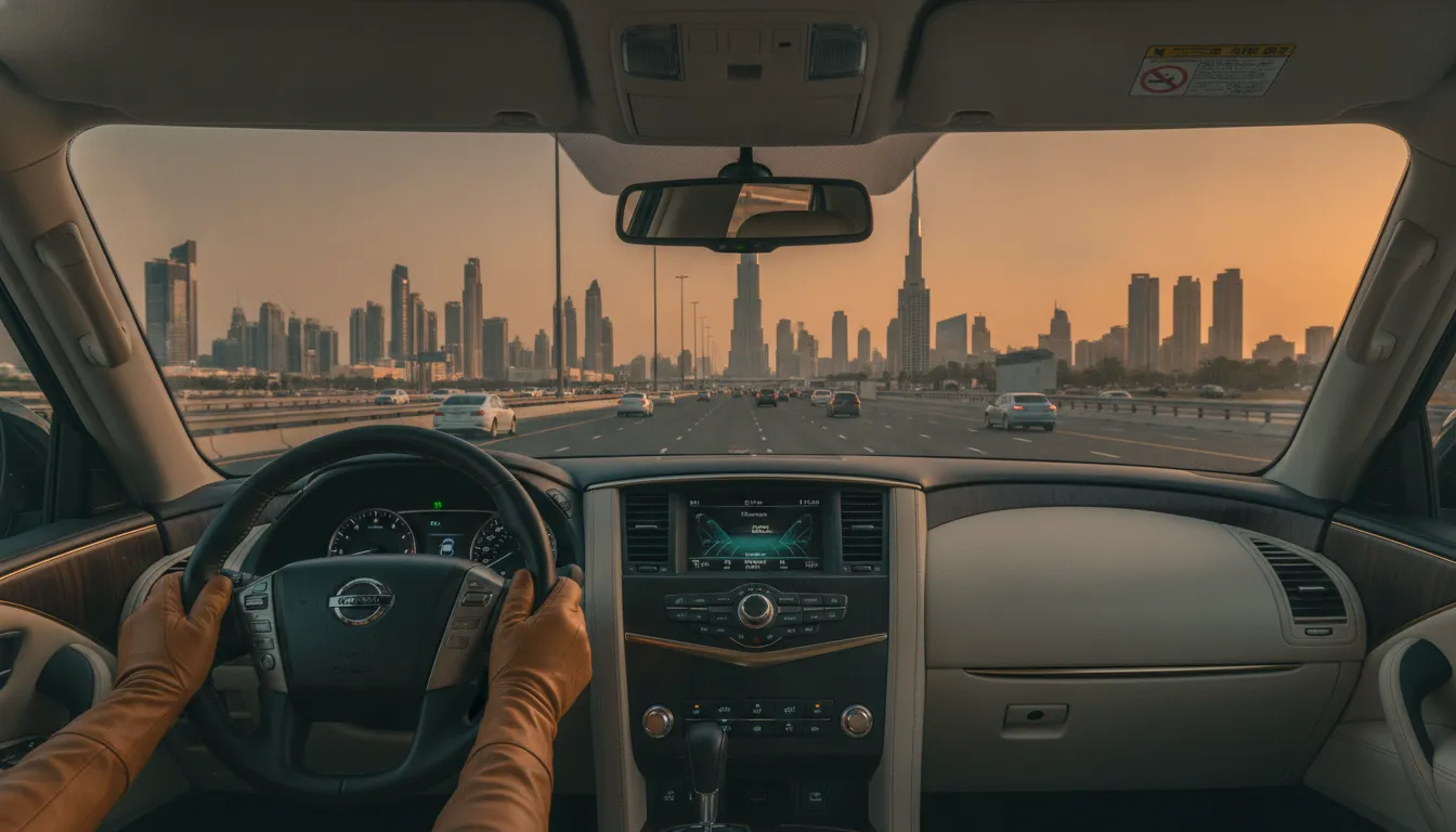 DriveX SUV rental arriving at your hotel or address in Dubai