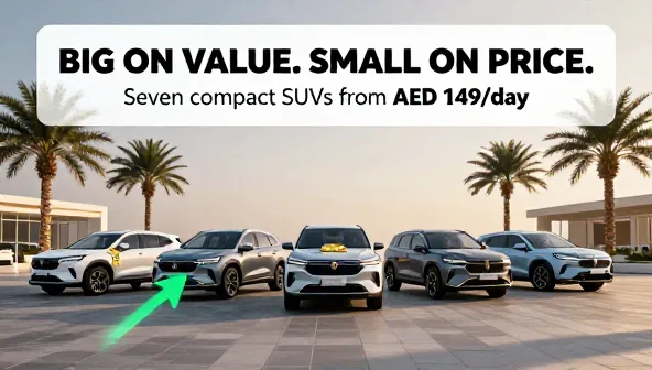 Great-value SUV rentals in Dubai starting from AED 149