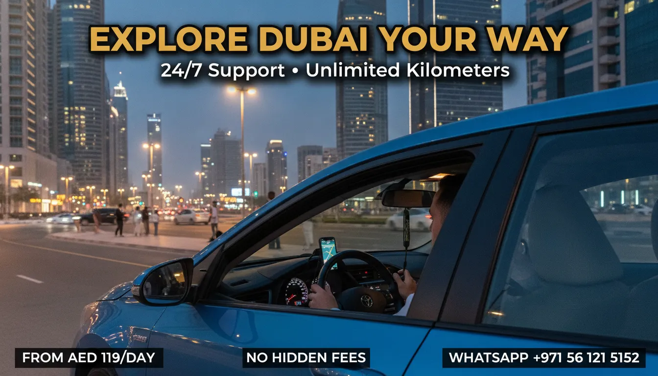 Economy car rental in Dubai — city explorer