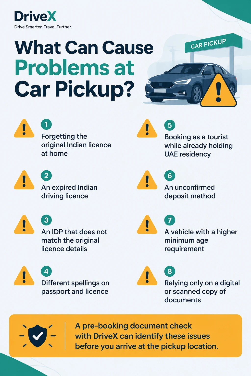 Common document problems that delay car pickup for Indian tourists in Dubai