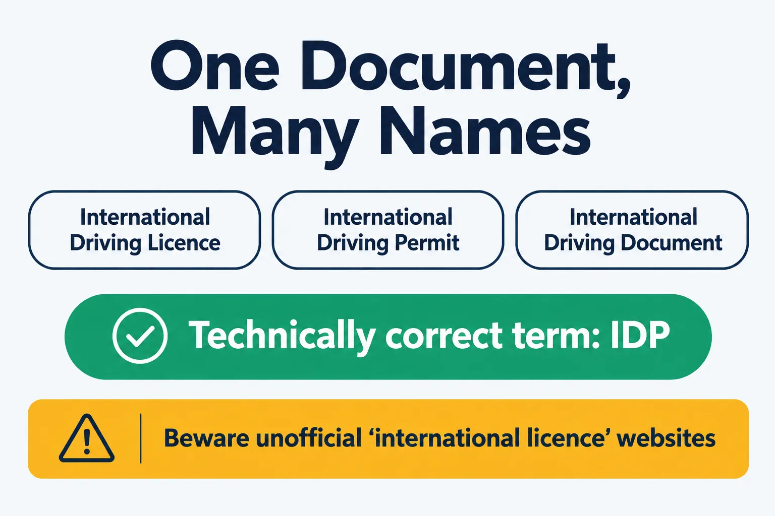 Terminology warning: one document, several names, and unofficial websites to avoid