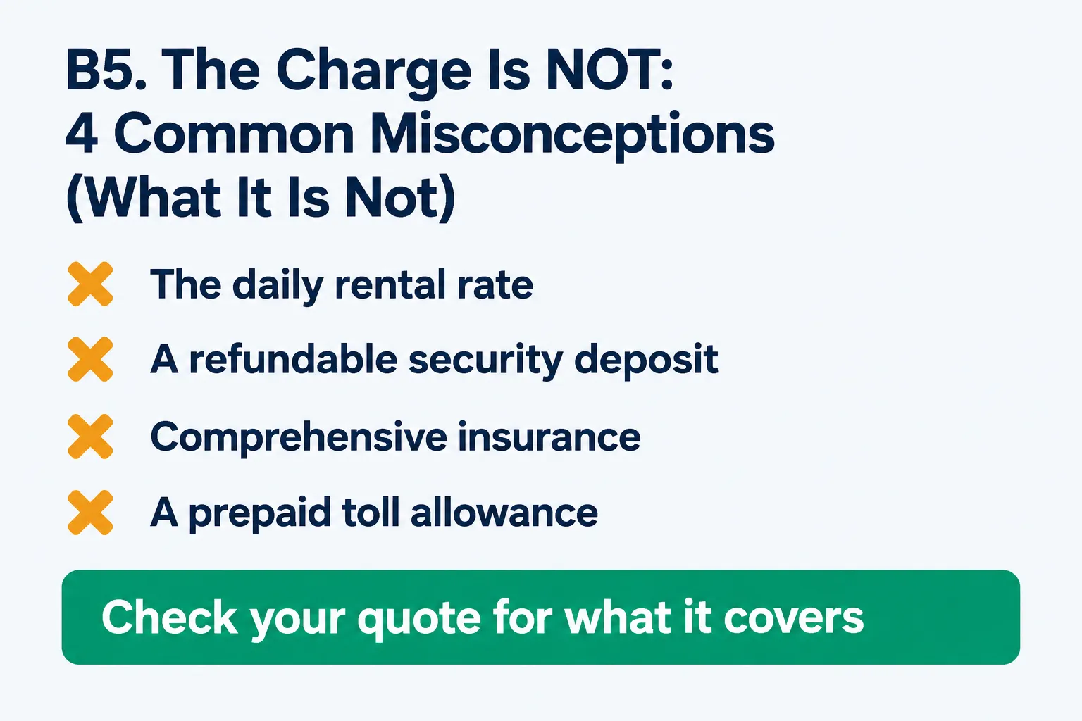 Four common mix-ups about the no-deposit charge