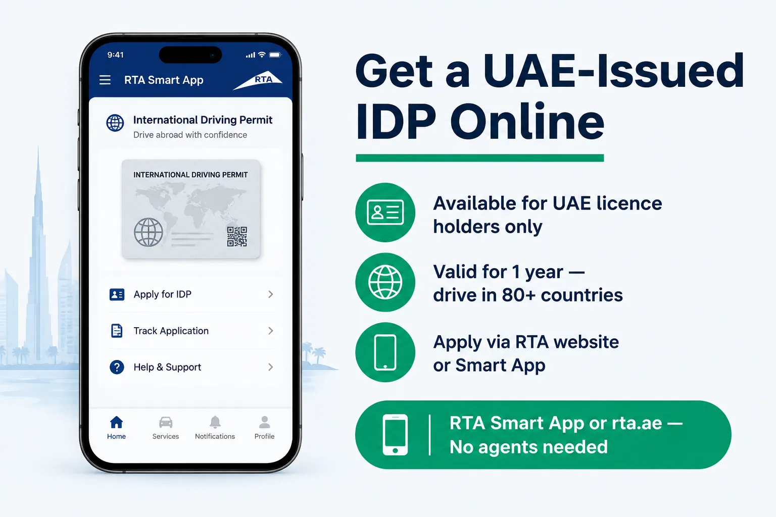 Three official channels for getting a UAE-issued IDP: airport, club and online