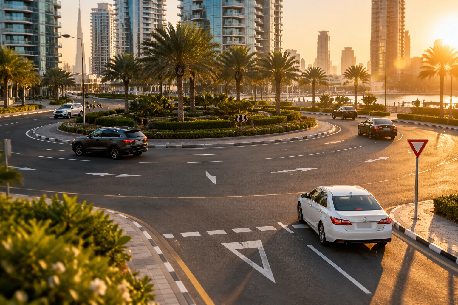How to navigate a modern Dubai roundabout