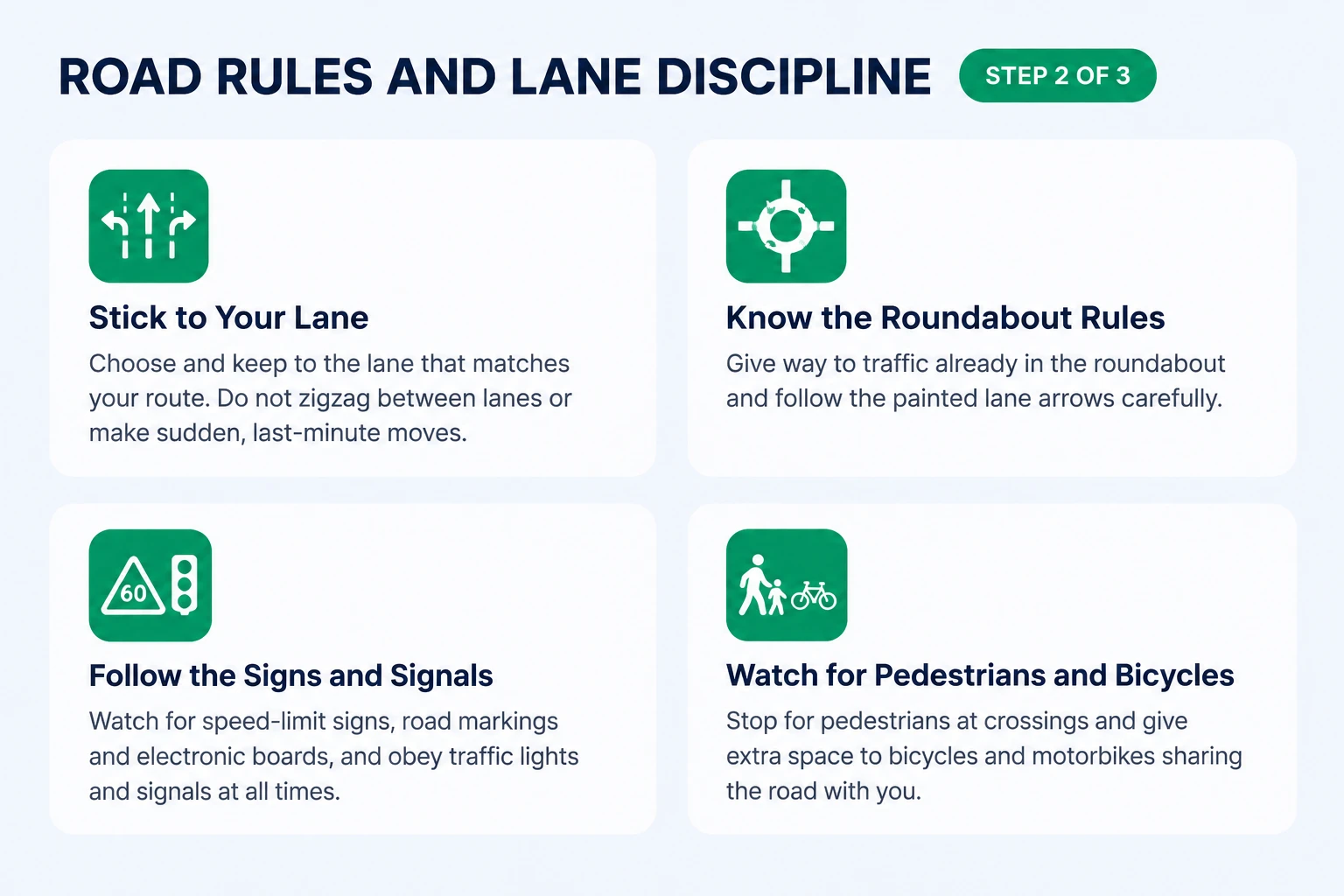 Dubai road rules: lanes, roundabouts, signs and pedestrians