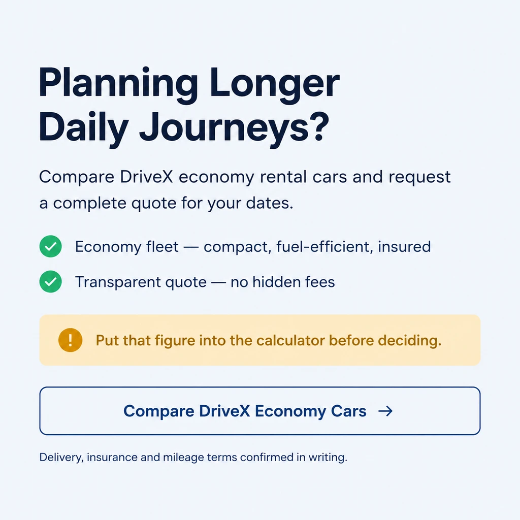 DriveX economy rental cars in Dubai
