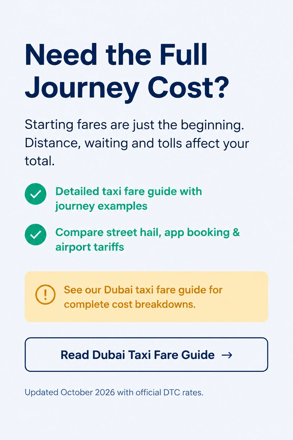 Read the DriveX Dubai taxi fare guide